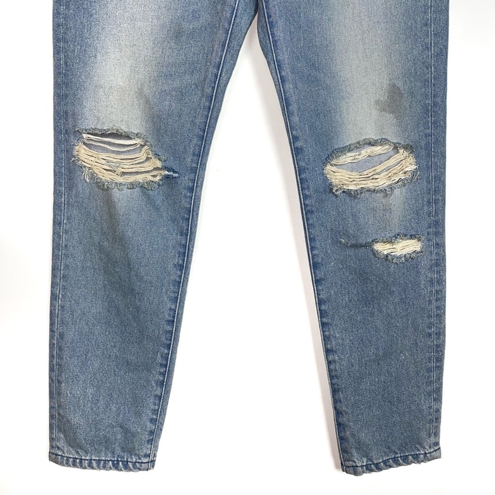 New John Elliot Charlotte Solar Indigo Slim Distressed High Rise Jeans 27 — image 6 of 8